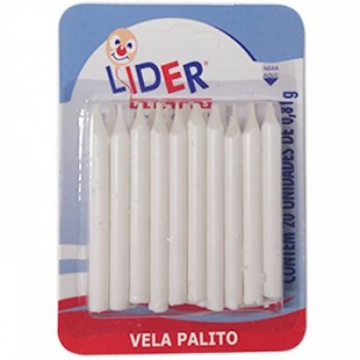 VELA LIDER PALITO BRANCA C/20UN