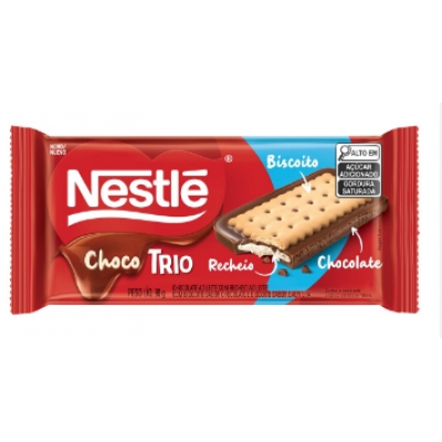 BARRA CHOCOLATE RECH. NESTLE CHOCOBISCUIT 90G