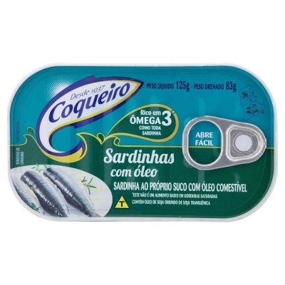 SARDINHA COQUEIRO OLEO 125G