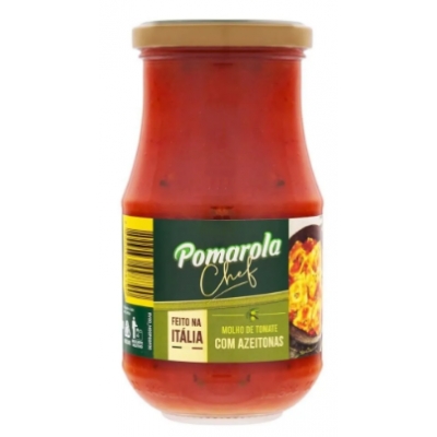 MOLHO DE TOMATE POMAROLA AZEITONA VD 420G