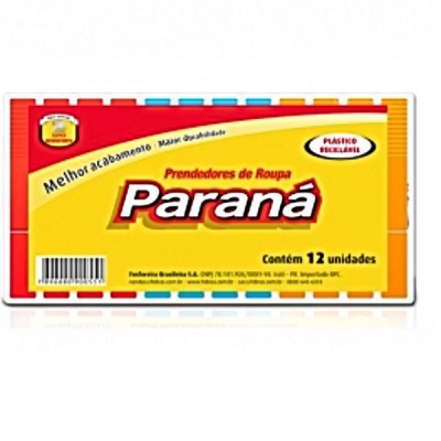 PREDENDOR DE ROUPAS PARANA PLASTICO 12UN