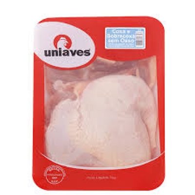FILE DE COXA E SOBRECOXA DE FRANGO UNIAVES BANDEJA 1KG