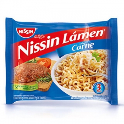 MACARRAO INSTANTANEO NISSIN MIOJO CARNE 80G