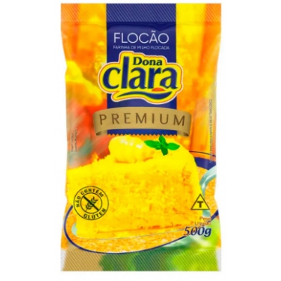 FARINHA DE MILHO FLOCAO DONA CLARA PREMIUM 500G