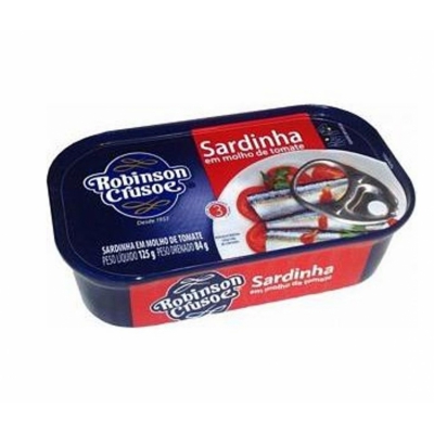 SARDINHA ROBINSON CRUSOE TOMATE 125G