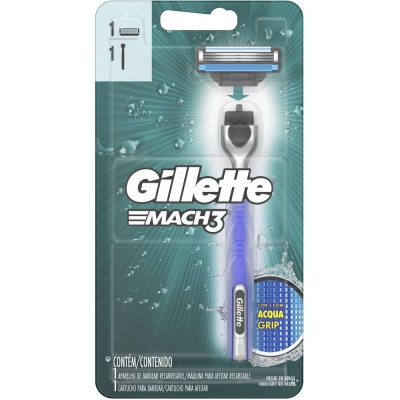 AP. BARBEAR GILLETTE MACH3 AQUA GRIP UND